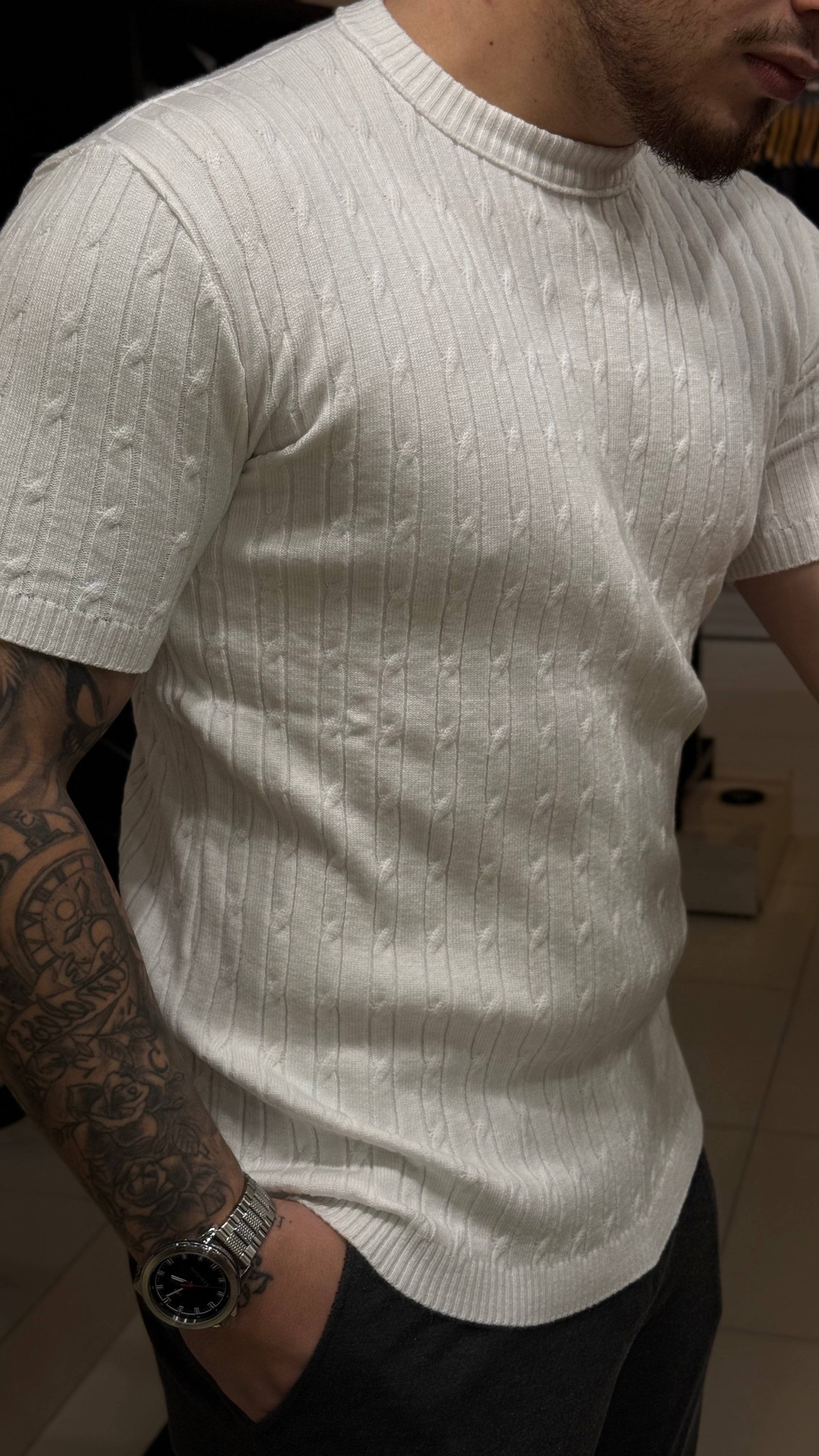 Camiseta Canelada Tricot Modal