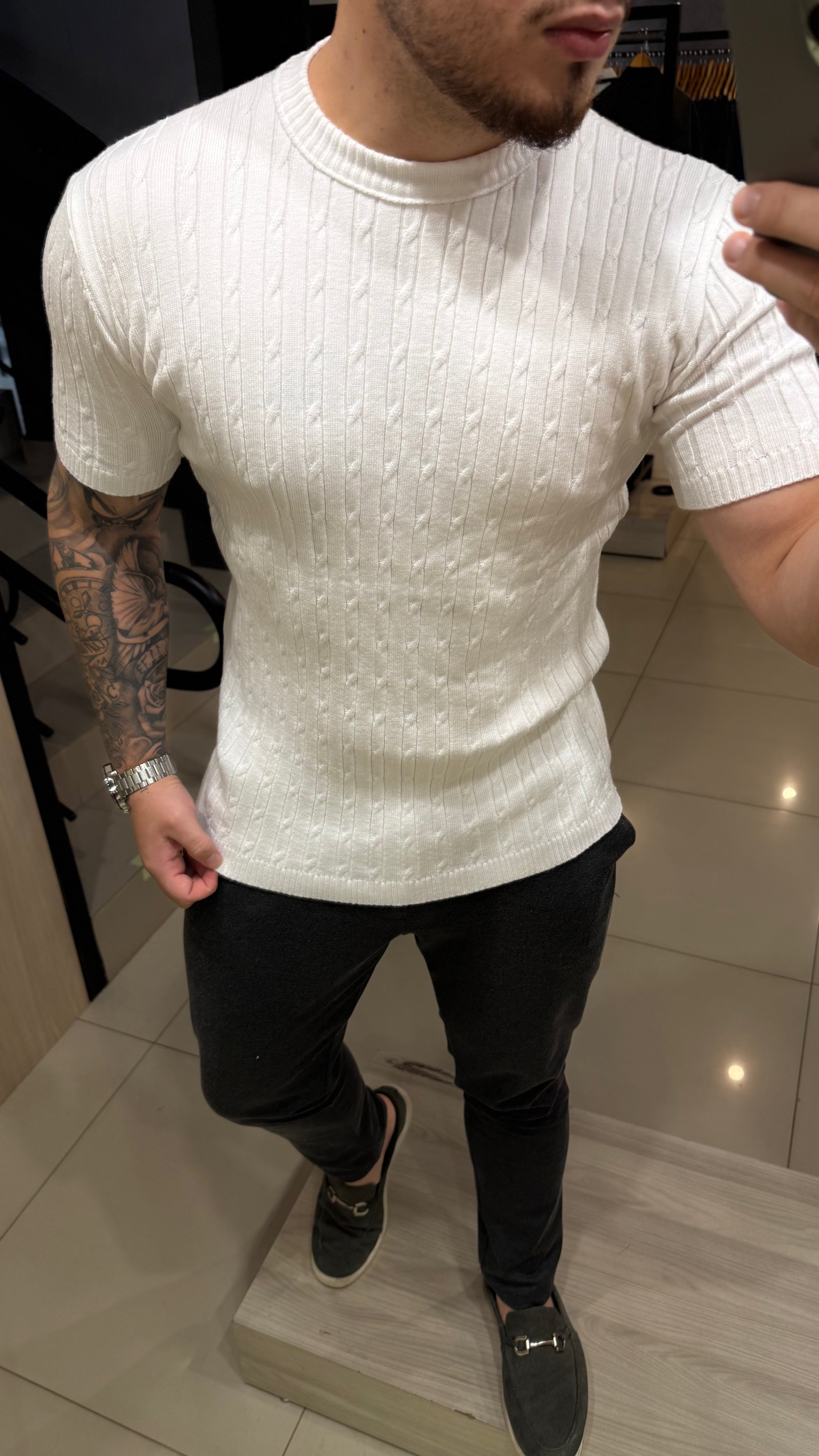 Camiseta Canelada Tricot Modal