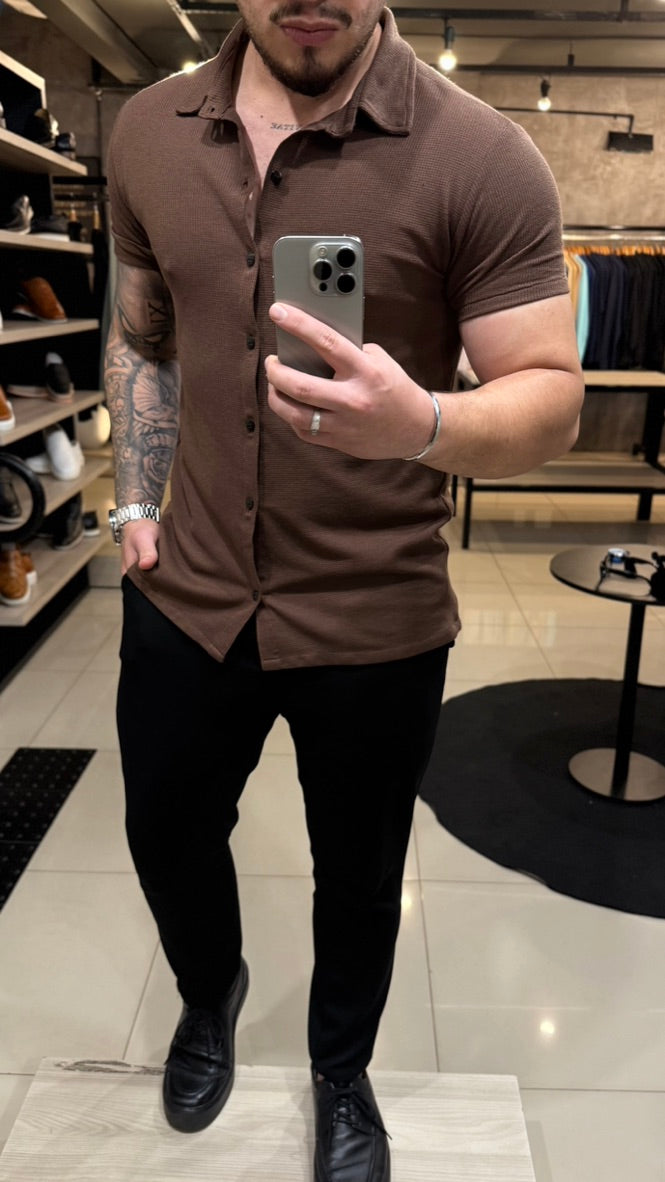 Camiseta De Botão Canelada Blessed