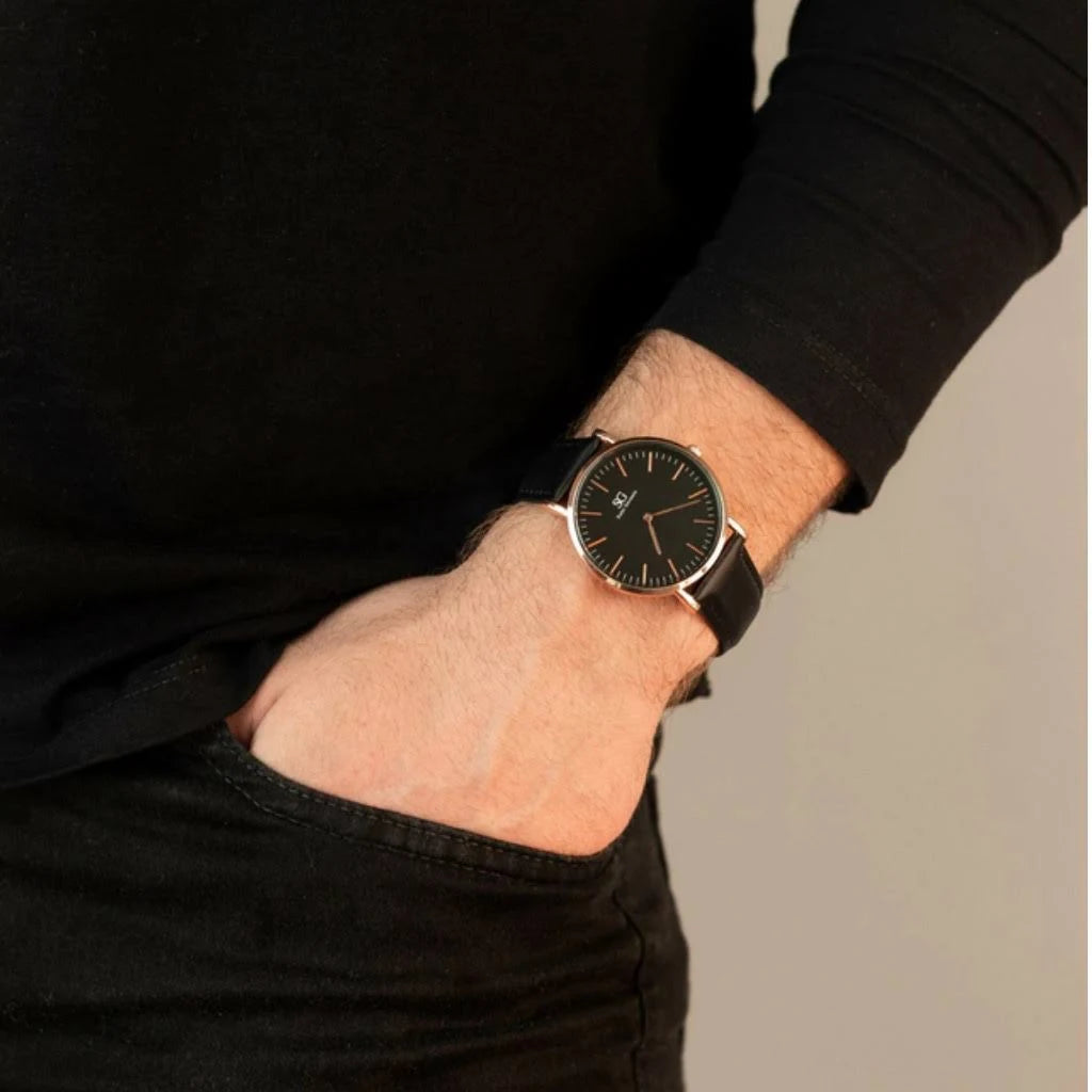 Relógio Sg Murray Black Rosé Gold 40mm